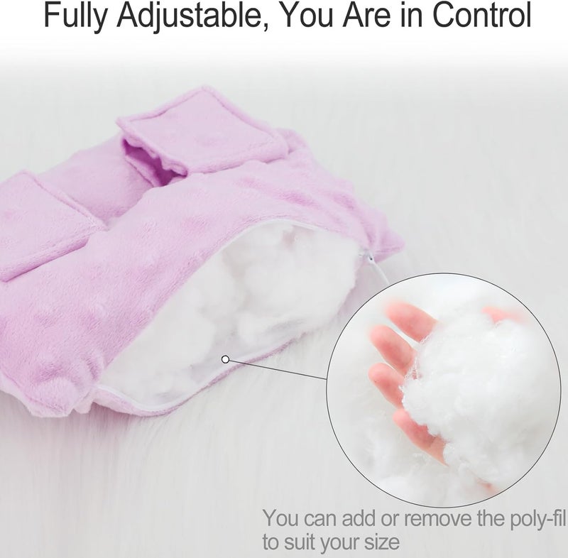 HapiPoppy Port Pillows Chemo Port Pillow for Seatbelt Chest Protector Chemo Patients Pacemaker Heart Surgery Recovery Support Cushion Gifts Women Minky Dot Lavender - Image 4